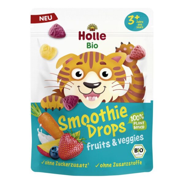 Chrupki owocowo-warzywne liofilizowane do smoothie bez dodatku cukrów od 3 roku BIO 15 g — Holle