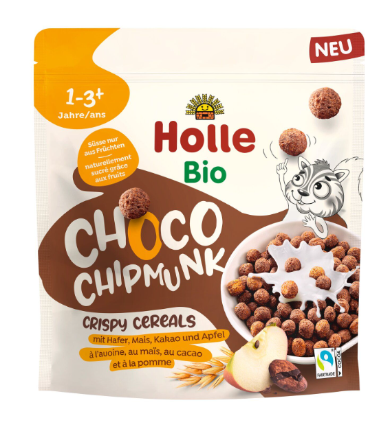 Kulki zbożowe kakaowa wiewiórka bez dodatku cukrów od 1 roku Fair Trade BIO 125 g — Holle