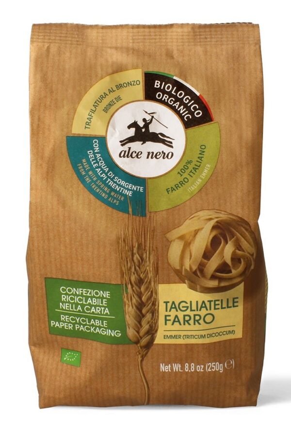 Makaron (z płaskurki) gniazda tagliatelle BIO 250 g — Alce Nero