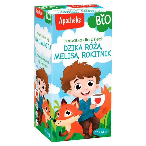 Herbatka dla dzieci-dzika róża, melisa i rokitnik BIO (20 x 1,5 g) 30 g — Apotheke