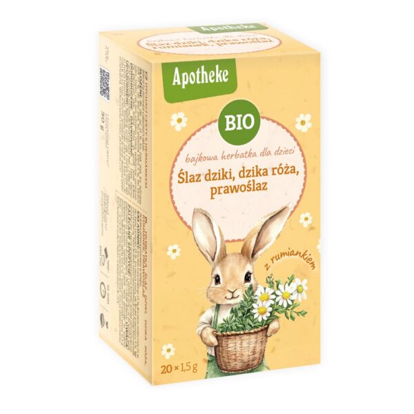 Herbatka bajkowa dla dzieci-ślaz dziki, dzika róża, prawoślaz i rumianek BIO (20 x 1,5 g) 30 g — Apotheke