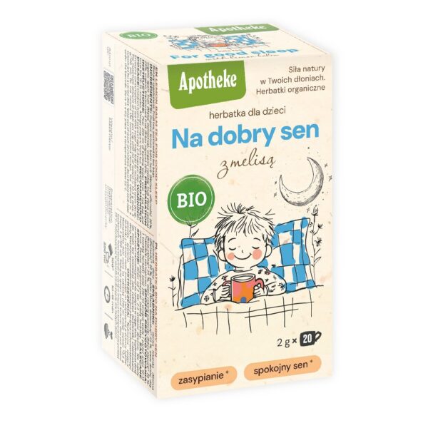 Herbatka dla dzieci, melisa, jabłko, dzika róża i czarna porzeczka BIO (20 x 2 g) 40 g — Apotheke