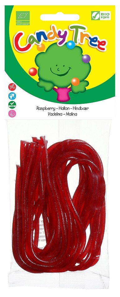 Żelki nitki malinowe bezglutenowe BIO 75 g — Candy Tree