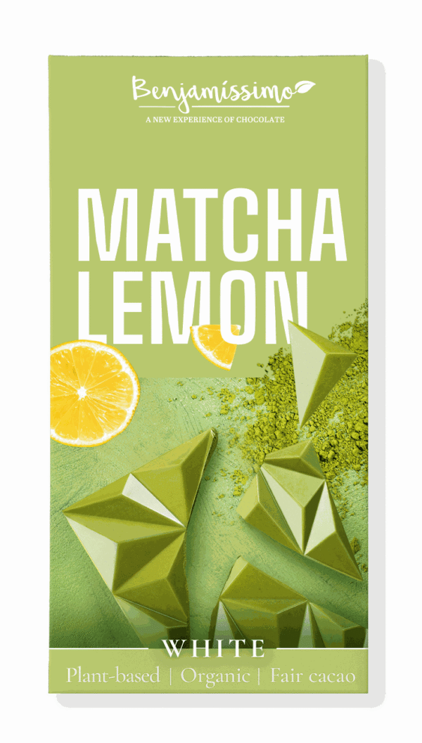 Tabliczka kakaowa herbata matcha-cytryna bezglutenowa BIO 60 g — Benjamissimo