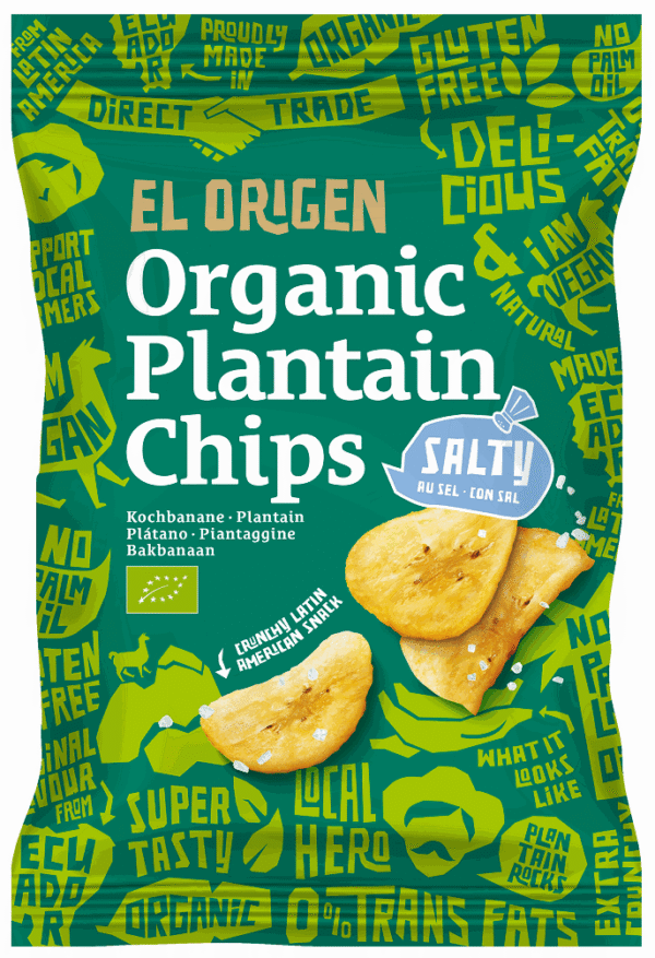 Chipsy z plantana solone bezglutenowe BIO 80 g — El Origen