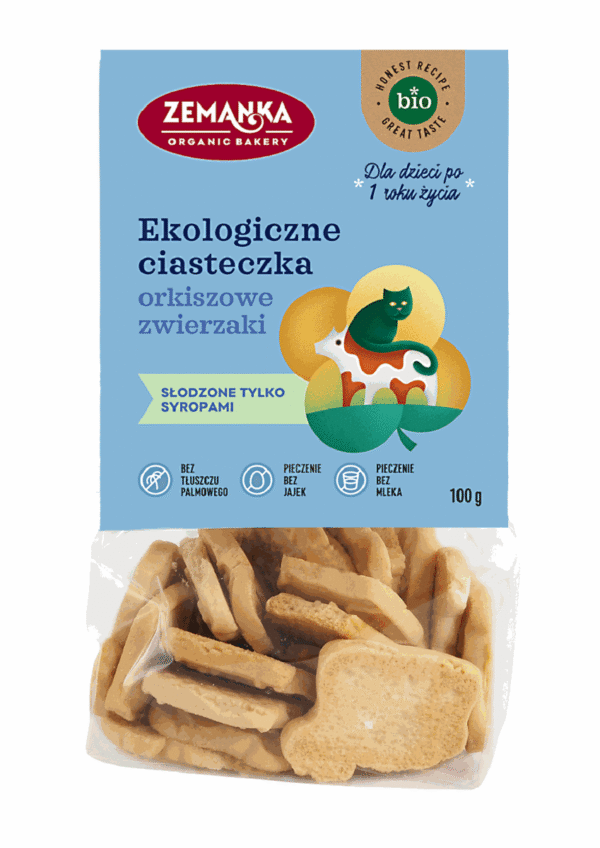 Ciastka orkiszowe zwierzęta BIO 100 g — Zemanka