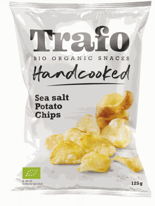 Chipsy ziemniaczane cienko krojone z solą morską BIO 125 g — Trafo